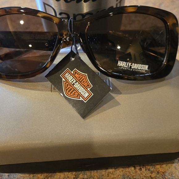 HARLEY-DAVIDSON HD 5032S 52E TORTOISE / GOLD DESIGNER SHINY ARMS HOT SUNGLASSES - Picture 10 of 10